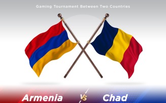Armenia versus Chad Two Flags
