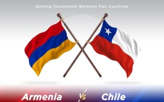 Armenia versus Chile Two Flags