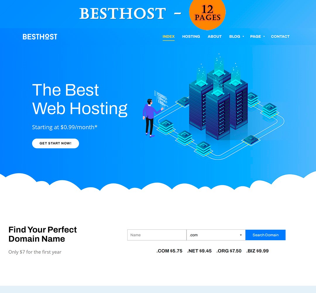 Template #196802 Business Hosting Webdesign Template - Logo template Preview