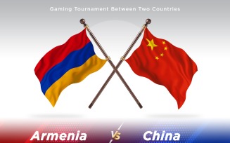 Armenia versus China Two Flags