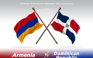 Armenia versus Dominican Republic Two Flags
