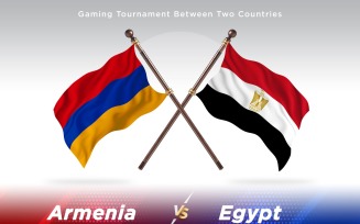 Armenia versus Egypt Two Flags
