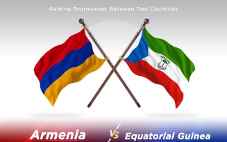 Armenia versus Equatorial Guinea Two Flags