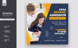 School Admission Banner Instagram Post and Social Media Ads