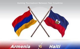 Armenia versus Haiti Two Flags