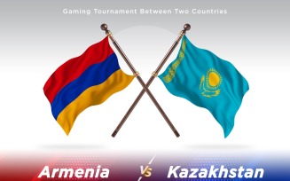 Armenia versus Kashmir Two Flags