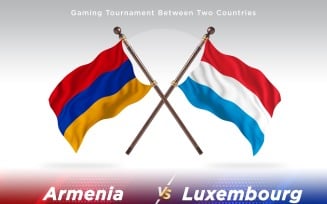 Armenia versus Luxembourg Two Flags