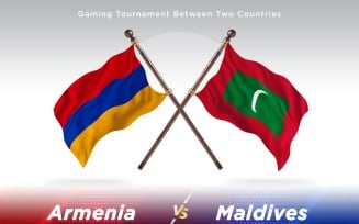 Armenia versus Maldives Two Flags