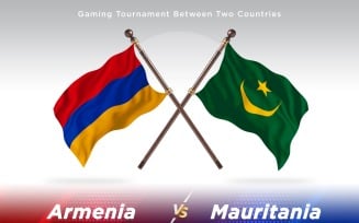 Armenia versus Mauritania Two Flags