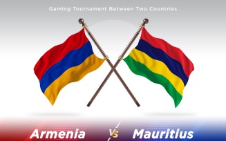 Armenia versus Mauritius Two Flags