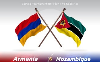 Armenia versus Mozambique Two Flags