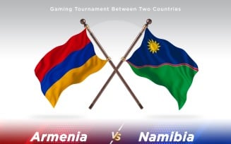 Armenia versus Namibia Two Flags