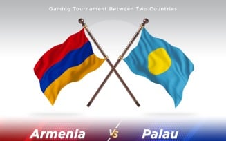 Armenia versus Palau Two Flags