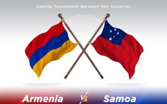 Armenia versus Samoa Two Flags