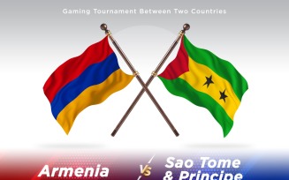 Armenia versus Sao Tome and Principe Two Flags