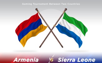 Armenia versus Sierra Leone Two Flags