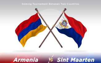 Armenia versus Sint Maarten Two Flags