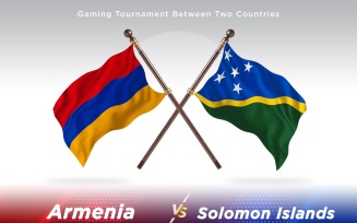 Armenia versus Solomon Islands Two Flags