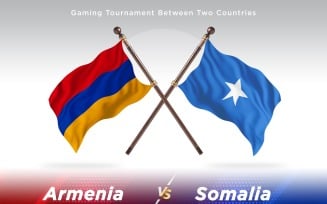 Armenia versus Somalia Two Flags