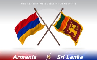 Armenia versus Sri Lanka Two Flags