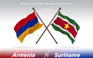 Armenia versus Suriname Two Flags