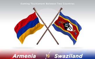 Armenia versus Swaziland Two Flags