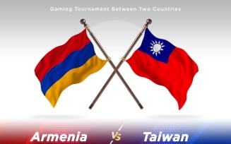 Armenia versus Taiwan Two Flags