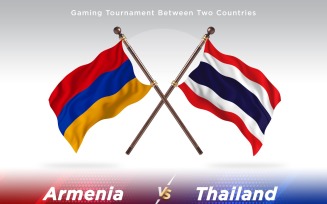 Armenia versus Thailand Two Flags