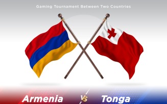 Armenia versus Tonga Two Flags