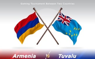 Armenia versus Tuvalu Two Flags