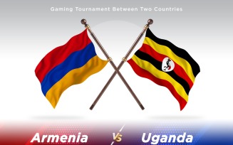Armenia versus Uganda Two Flags