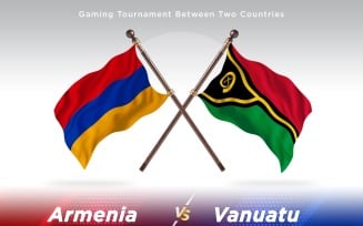 Armenia versus Vanuatu Two Flags