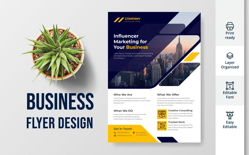 Business Consultation Flyer Design Corporate Identity