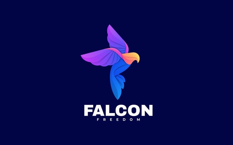 Falcon Gradient Colorful Logo Logo Template