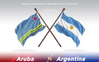 Aruba versus Argentina Two Flags