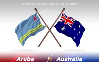 Aruba versus Australia Two Flags.