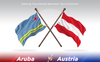Aruba versus Austria Two Flags.