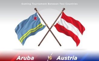 Aruba versus Austria Two Flags.
