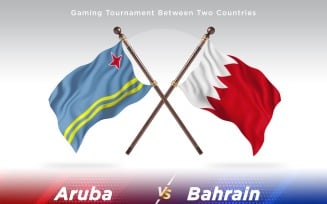 Aruba versus Bahrain Two Flags