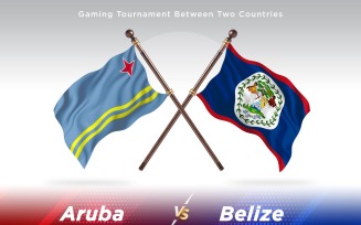 Aruba versus Belize Two Flags