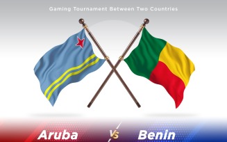 Aruba versus Benin Two Flags