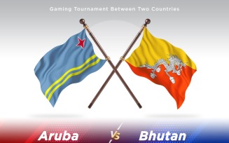 Aruba versus Bhutan Two Flags