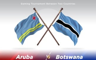 Aruba versus Botswana Two Flags