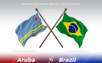 Aruba versus Brazil Two Flags