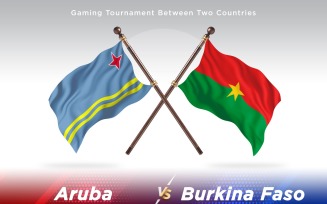 Aruba versus Burkina Faso Two Flags