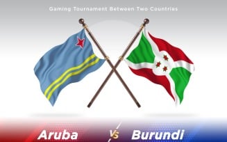 Aruba versus Burundi Two Flags