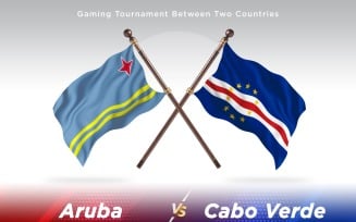 Aruba versus Cabo Verde Two Flags.