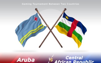 Aruba versus Central African Republic Two Flags