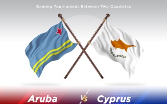 Aruba versus Cyprus Two Flags