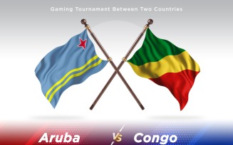 Aruba versus Democratic Republic Congo Two Flags